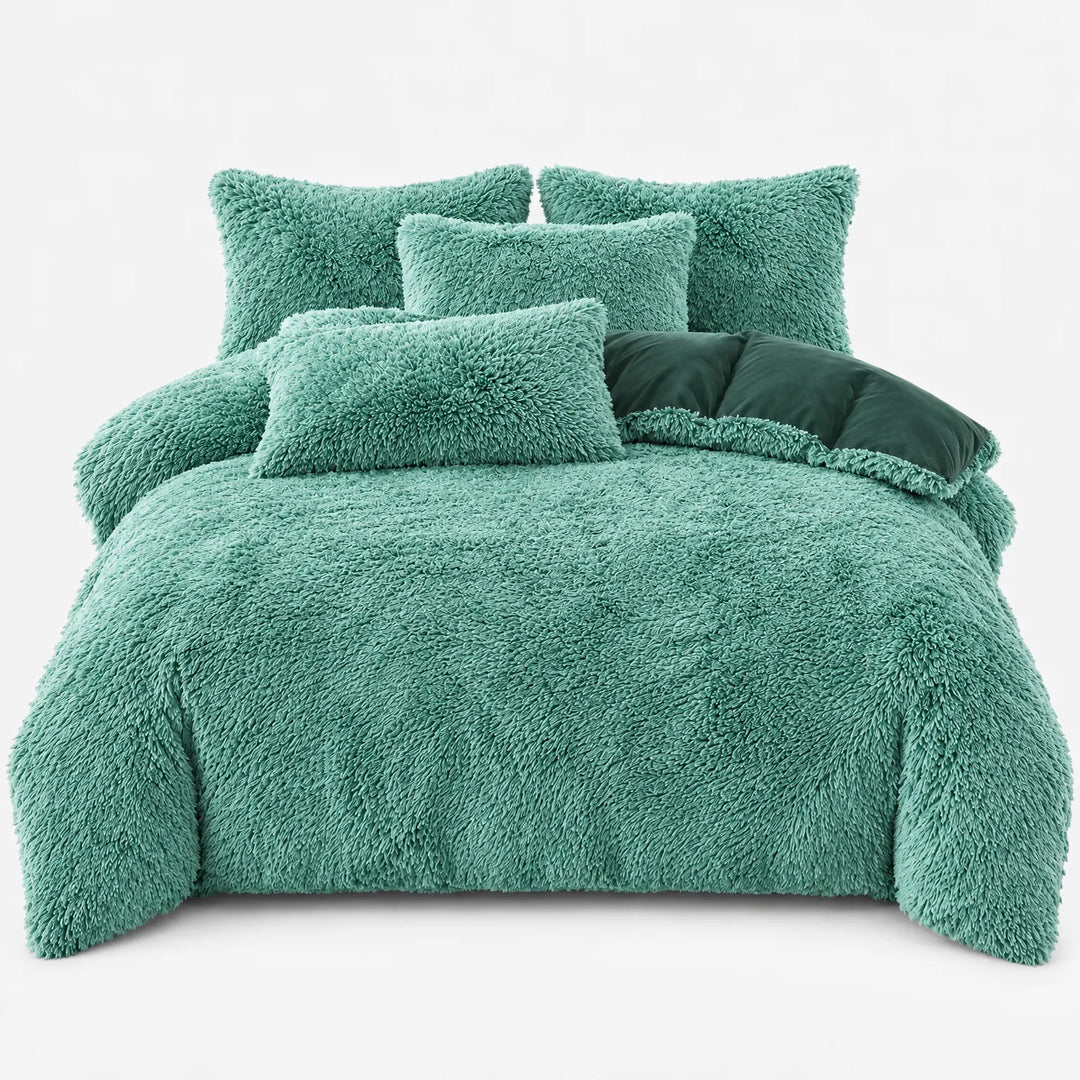 Beddengoed set | Fluffy fleece 5-delig met kussenslopen
