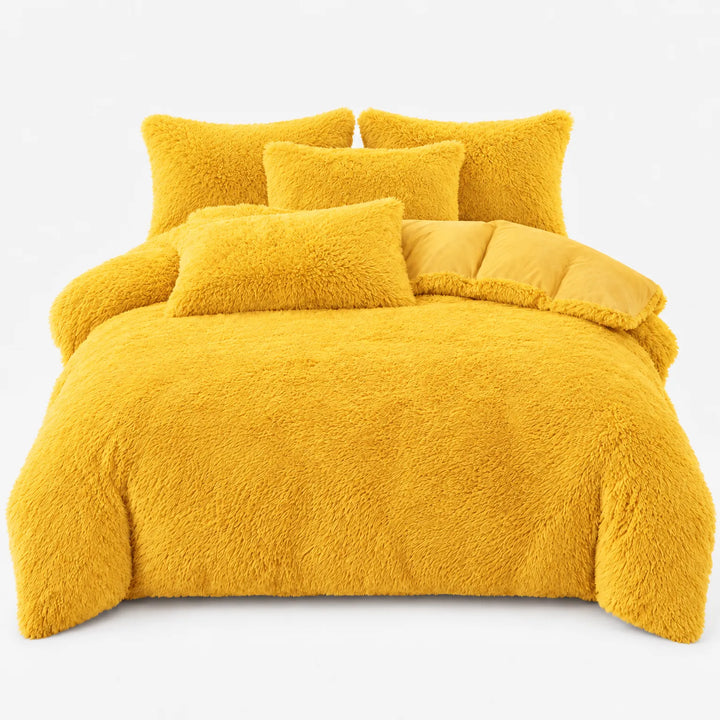 Beddengoed set | Fluffy fleece 5-delig met kussenslopen