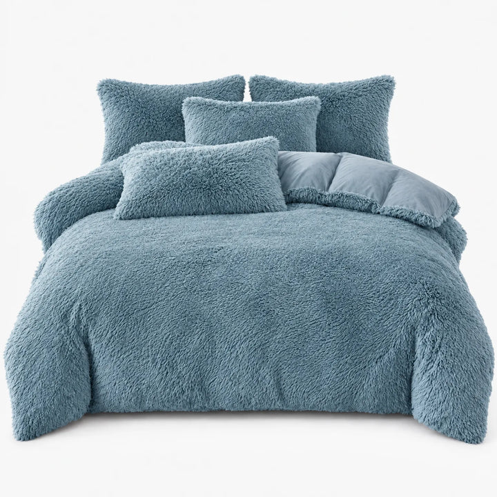 Beddengoed set | Fluffy fleece 5-delig met kussenslopen