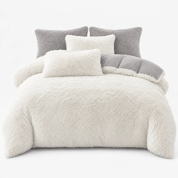 Beddengoed set | Fluffy fleece 5-delig met kussenslopen