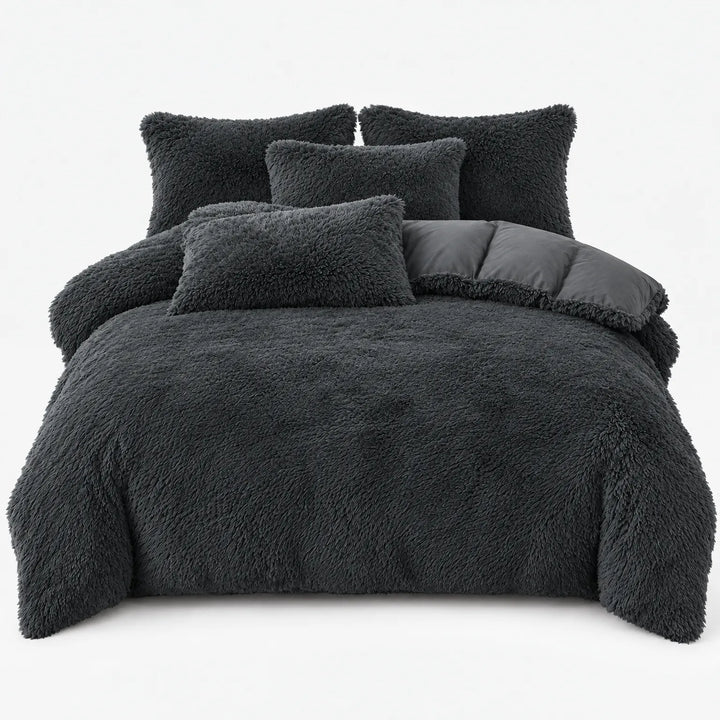 Beddengoed set | Fluffy fleece 5-delig met kussenslopen