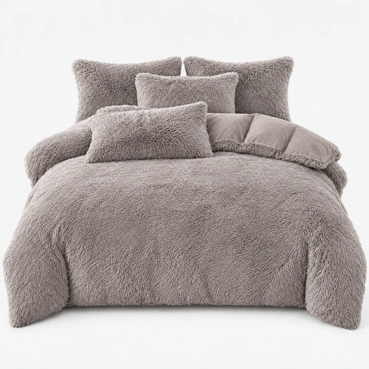 Beddengoed set | Fluffy fleece 5-delig met kussenslopen