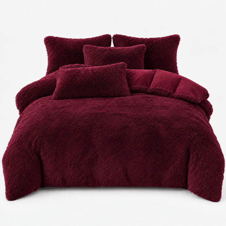 Beddengoed set | Fluffy fleece 5-delig met kussenslopen