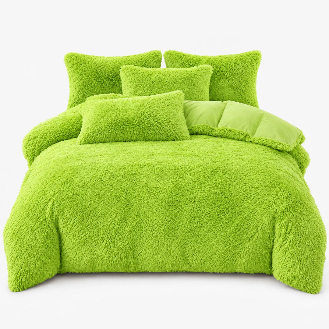 Beddengoed set | Fluffy fleece 5-delig met kussenslopen