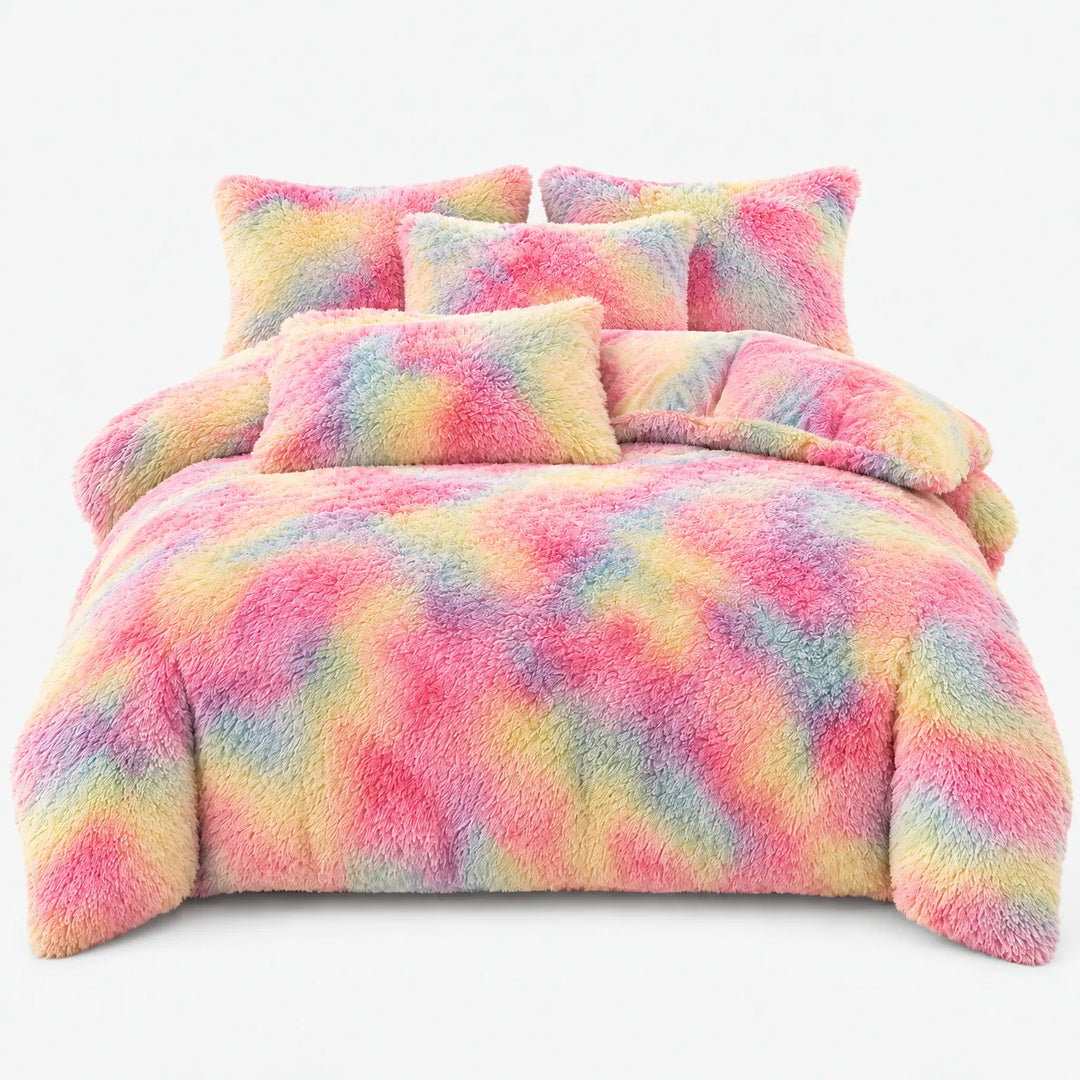 Beddengoed set | Fluffy fleece 5-delig met kussenslopen