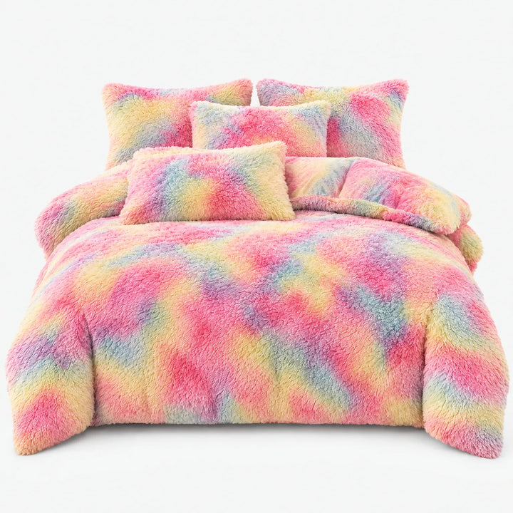 Beddengoed set | Fluffy fleece 5-delig met kussenslopen