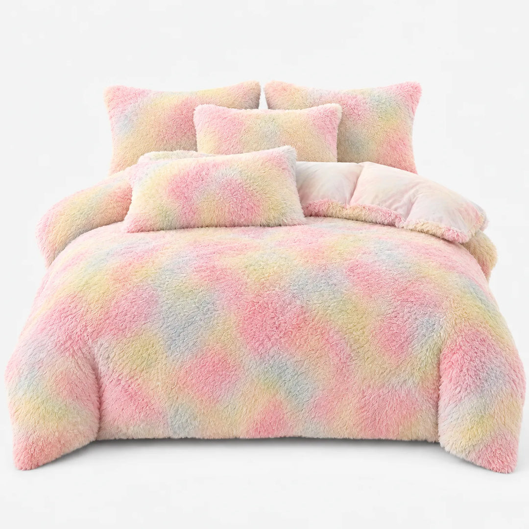 Beddengoed set | Fluffy fleece 5-delig met kussenslopen