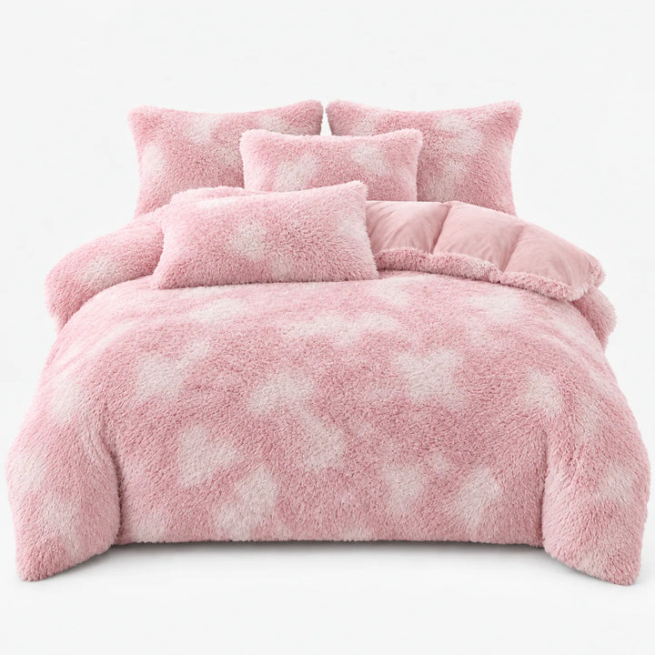 Beddengoed set | Fluffy fleece 5-delig met kussenslopen