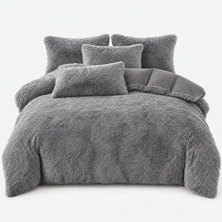 Beddengoed set | Fluffy fleece 5-delig met kussenslopen