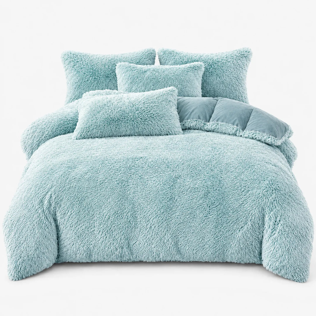 Beddengoed set | Fluffy fleece 5-delig met kussenslopen