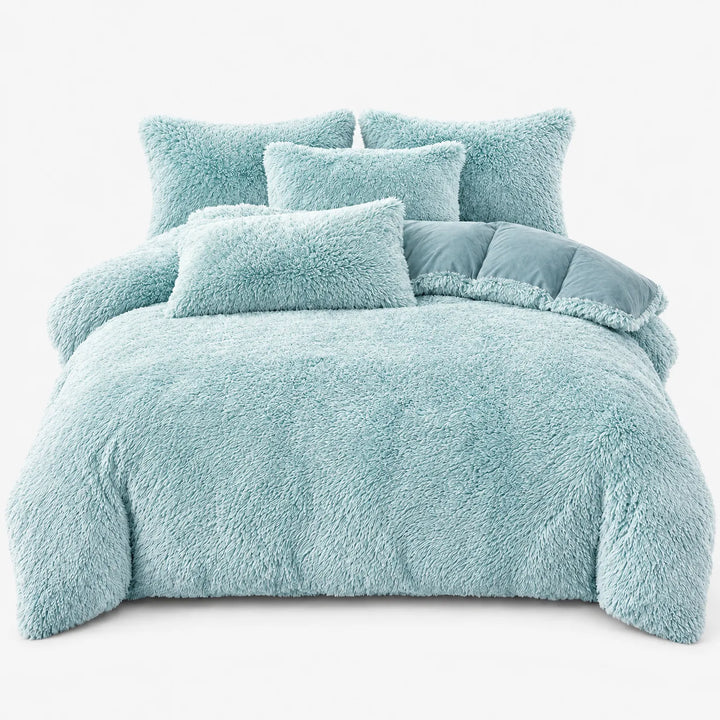 Beddengoed set | Fluffy fleece 5-delig met kussenslopen
