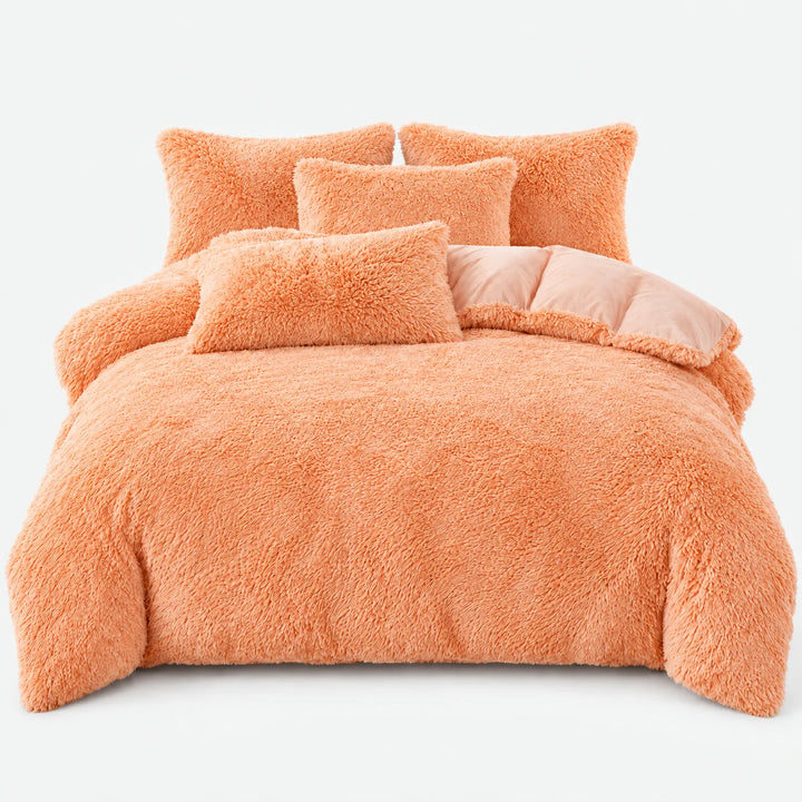 Beddengoed set | Fluffy fleece 5-delig met kussenslopen