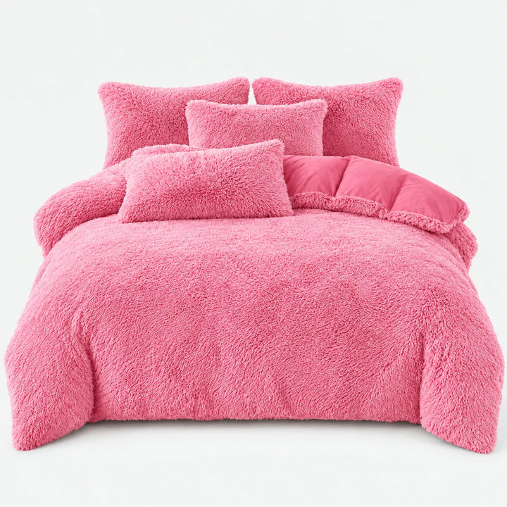 Beddengoed set | Fluffy fleece 5-delig met kussenslopen