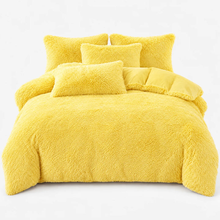 Beddengoed set | Fluffy fleece 5-delig met kussenslopen