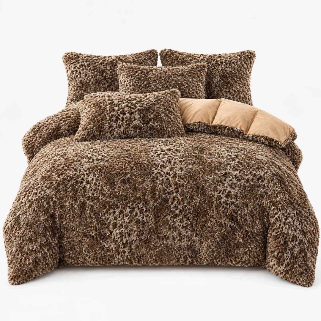 Beddengoed set | Fluffy fleece 5-delig met kussenslopen