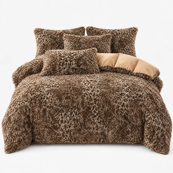 Beddengoed set | Fluffy fleece 5-delig met kussenslopen