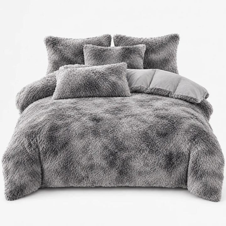 Beddengoed set | Fluffy fleece 5-delig met kussenslopen