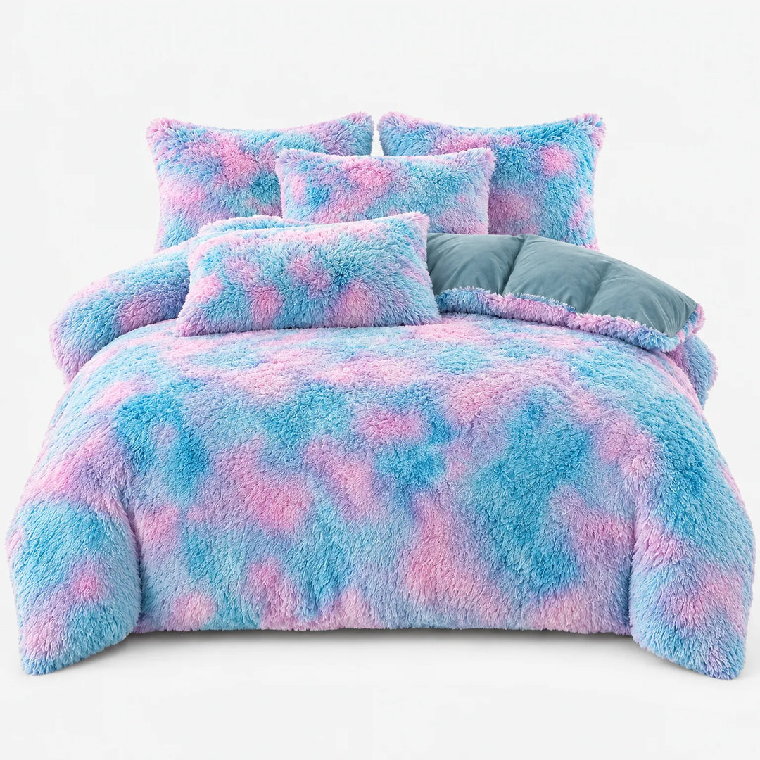 Beddengoed set | Fluffy fleece 5-delig met kussenslopen