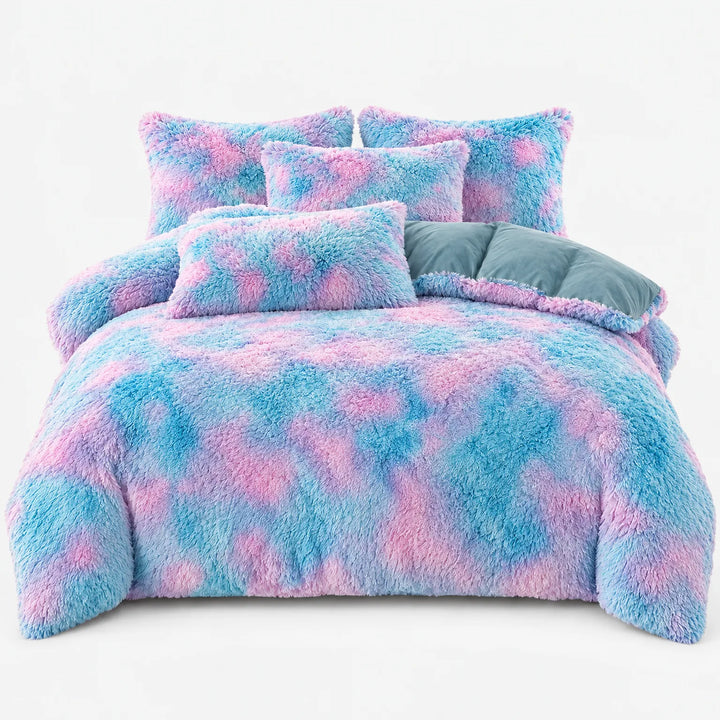 Beddengoed set | Fluffy fleece 5-delig met kussenslopen