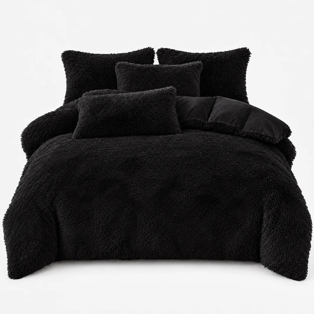 Beddengoed set | Fluffy fleece 5-delig met kussenslopen