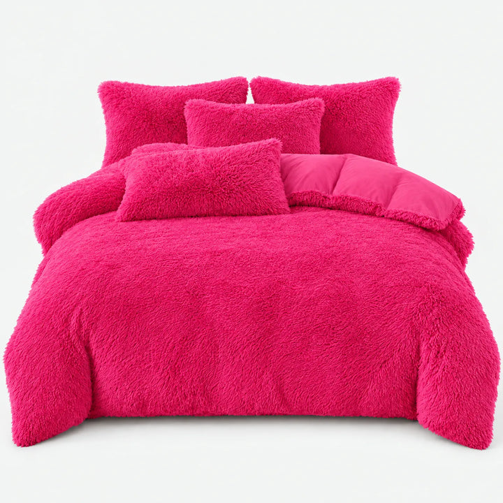 Beddengoed set | Fluffy fleece 5-delig met kussenslopen