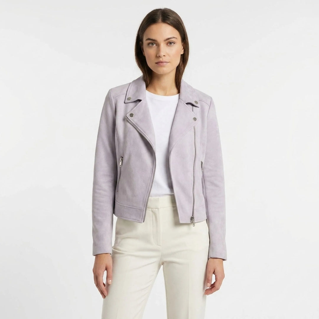 Bikerjack dames | Getailleerd jack met asymmetrische rits