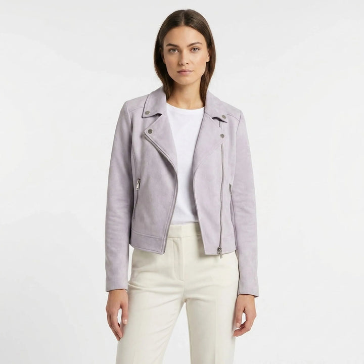 Bikerjack dames | Getailleerd jack met asymmetrische rits