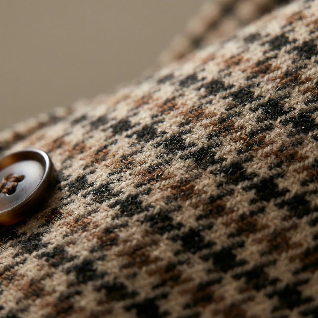 Blazer dames | Geruite blazer met lange mouw en relaxte fit