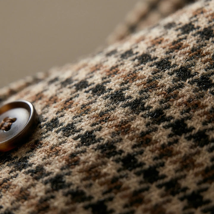 Blazer dames | Geruite blazer met lange mouw en relaxte fit