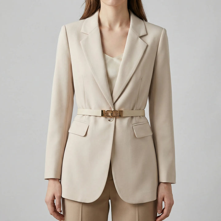 Blazer dames | Getailleerde blazer met ceintuur