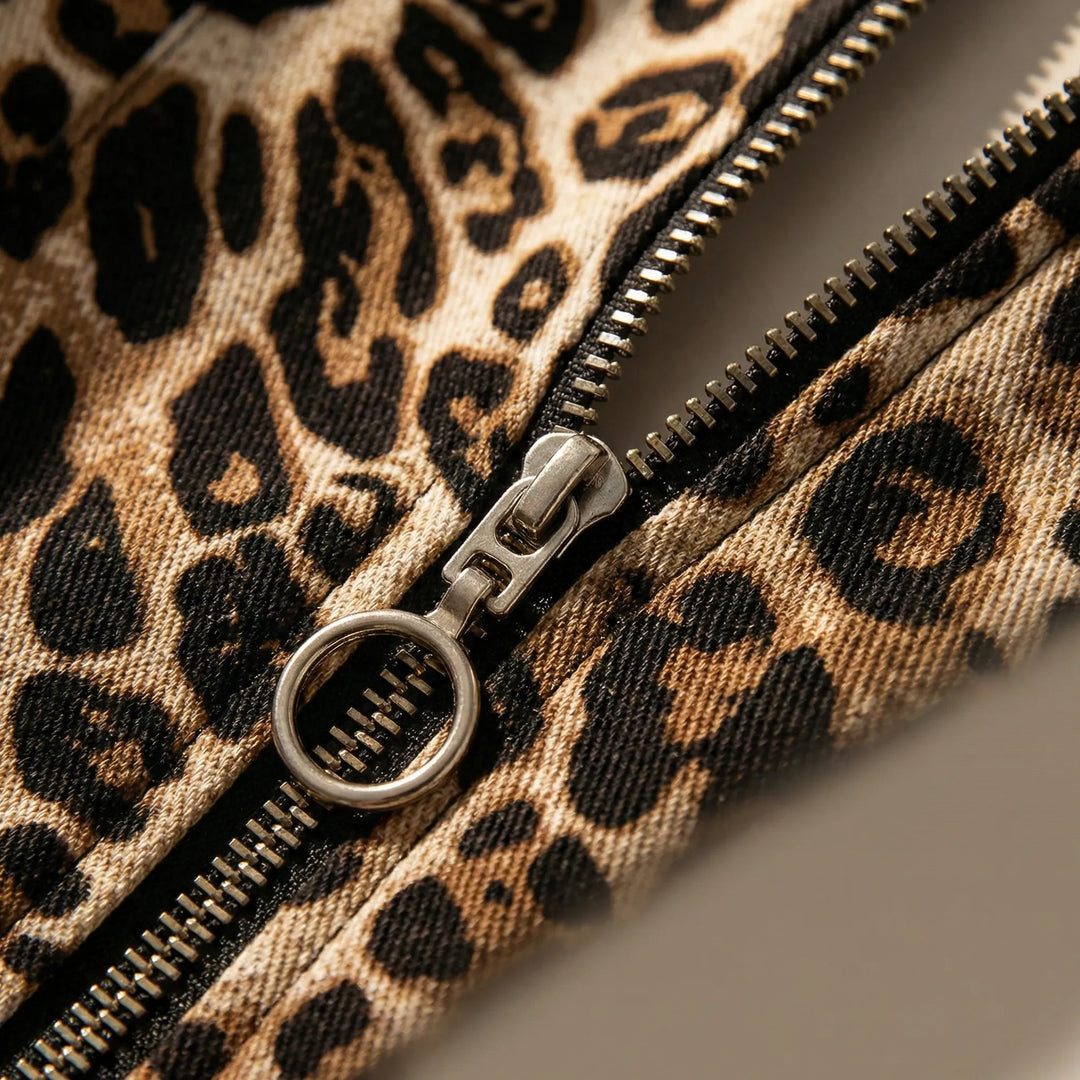 Blazer dames | Grafische blazer met rits en statement print