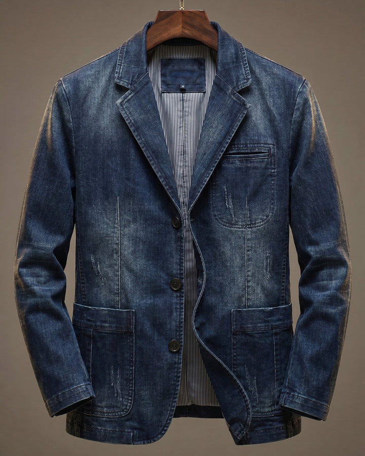 Blazer heren | Casual colbert met opgestikte zakken