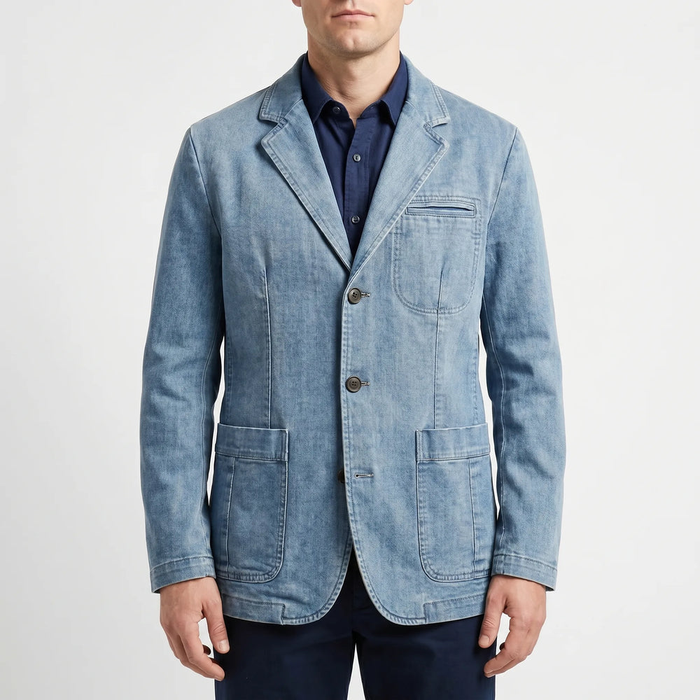 Blazer heren | Casual colbert met opgestikte zakken