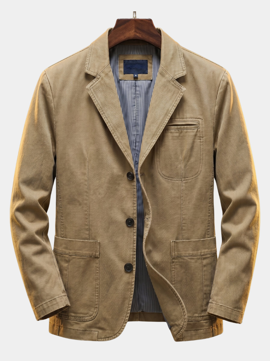 Blazer heren | Casual colbert met opgestikte zakken