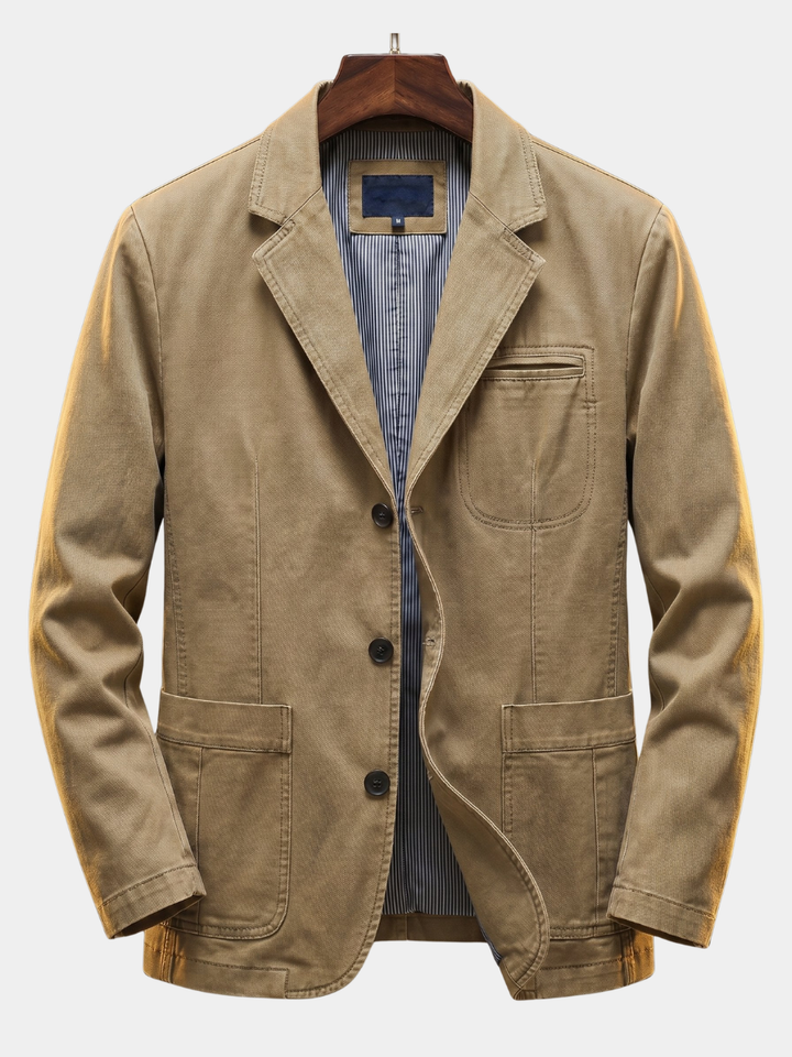 Blazer heren | Casual colbert met opgestikte zakken