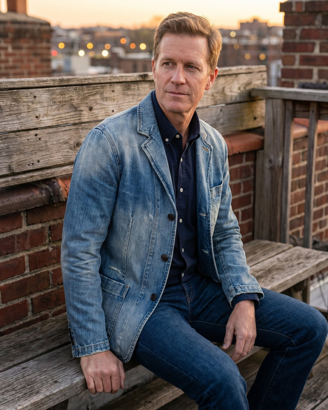 Blazer heren | Casual colbert met opgestikte zakken