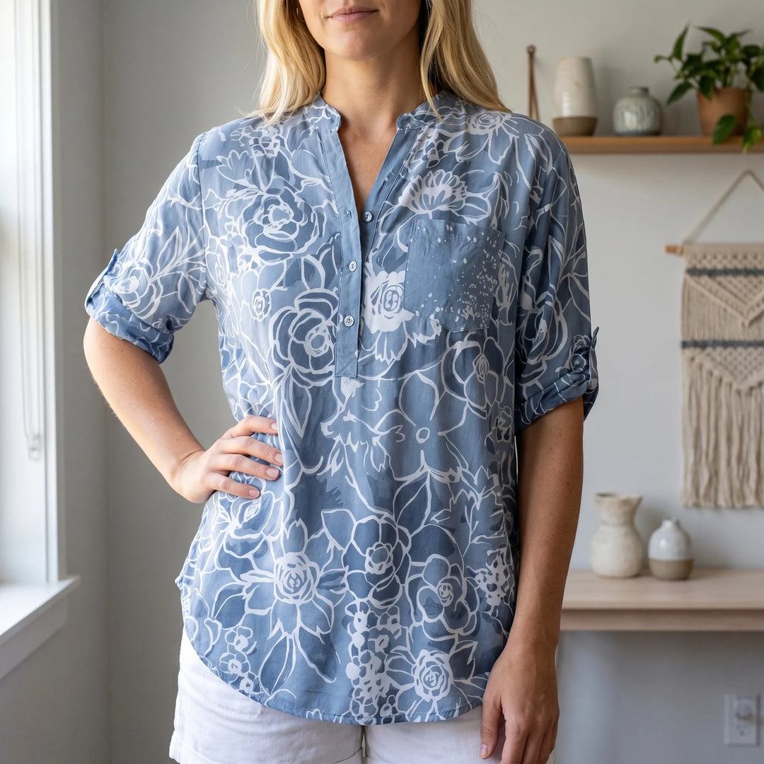 Bloemen blouse dames | Luchtige zomer blouse met print