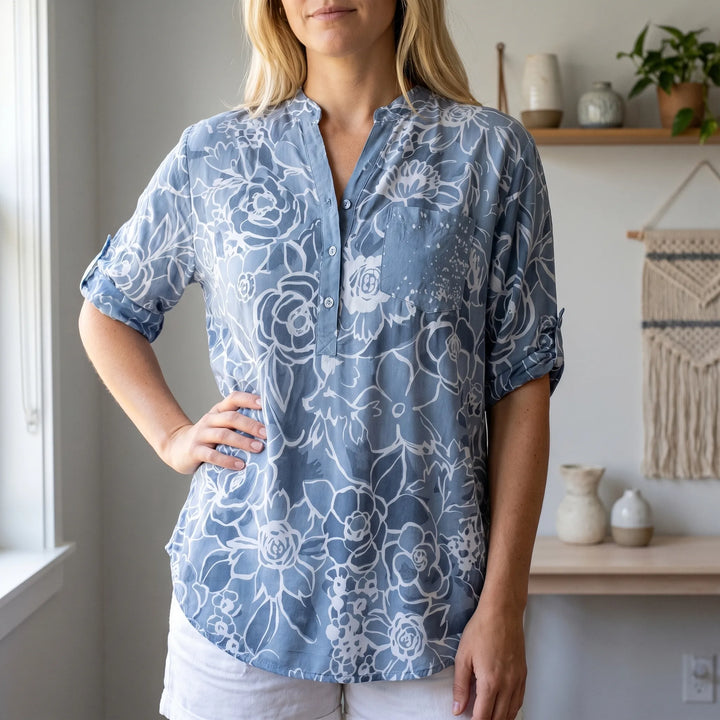Bloemen blouse dames | Luchtige zomer blouse met print
