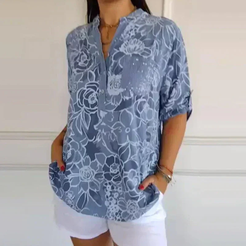 Bloemen blouse dames | Luchtige zomer blouse met print
