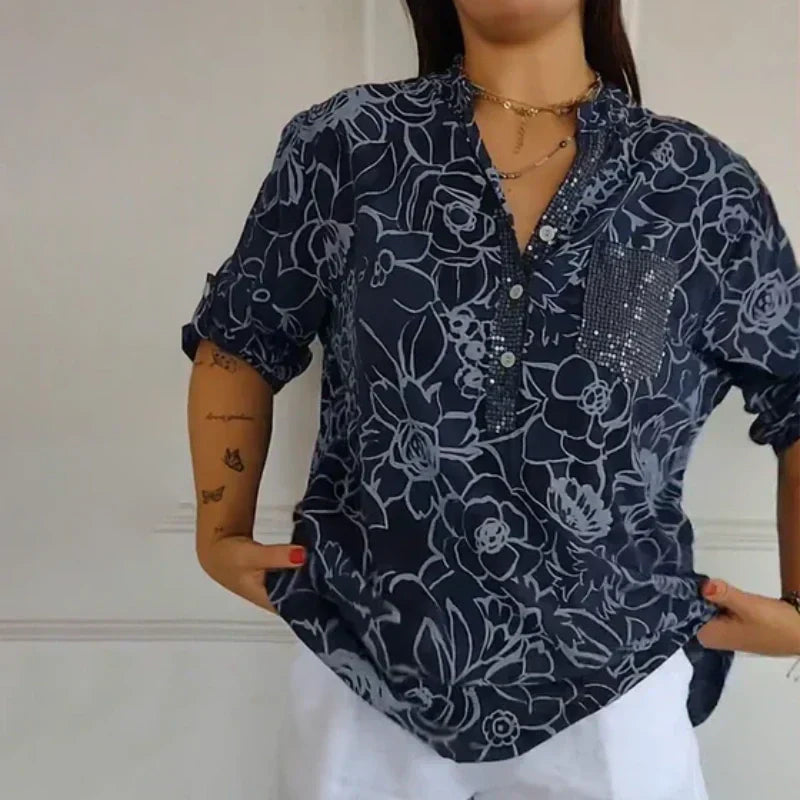 Bloemen blouse dames | Luchtige zomer blouse met print