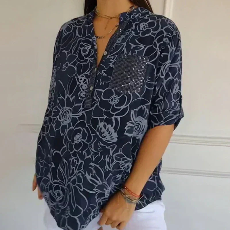 Bloemen blouse dames | Luchtige zomer blouse met print