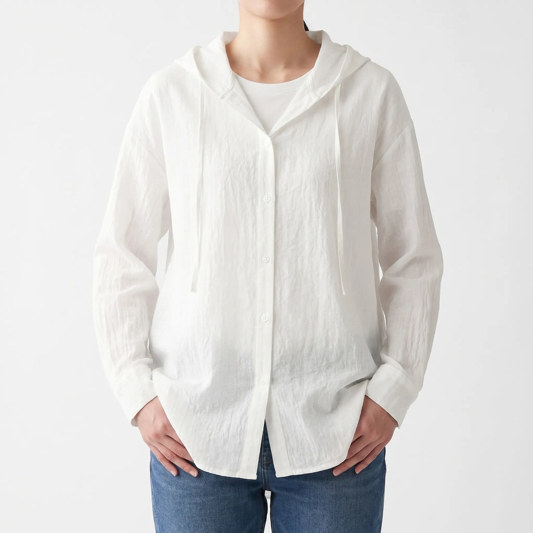 Blouse dames | Casual blouse met capuchon