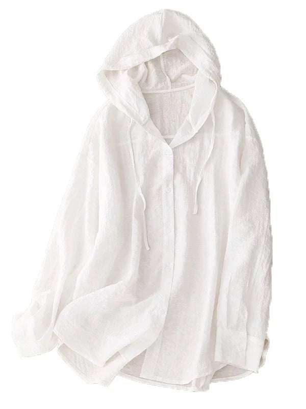 Blouse dames | Casual blouse met capuchon