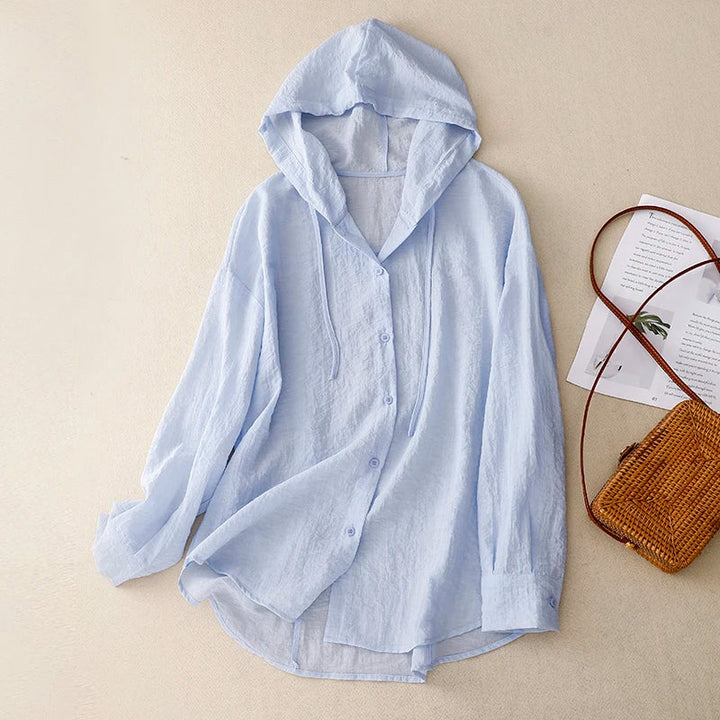 Blouse dames | Casual blouse met capuchon