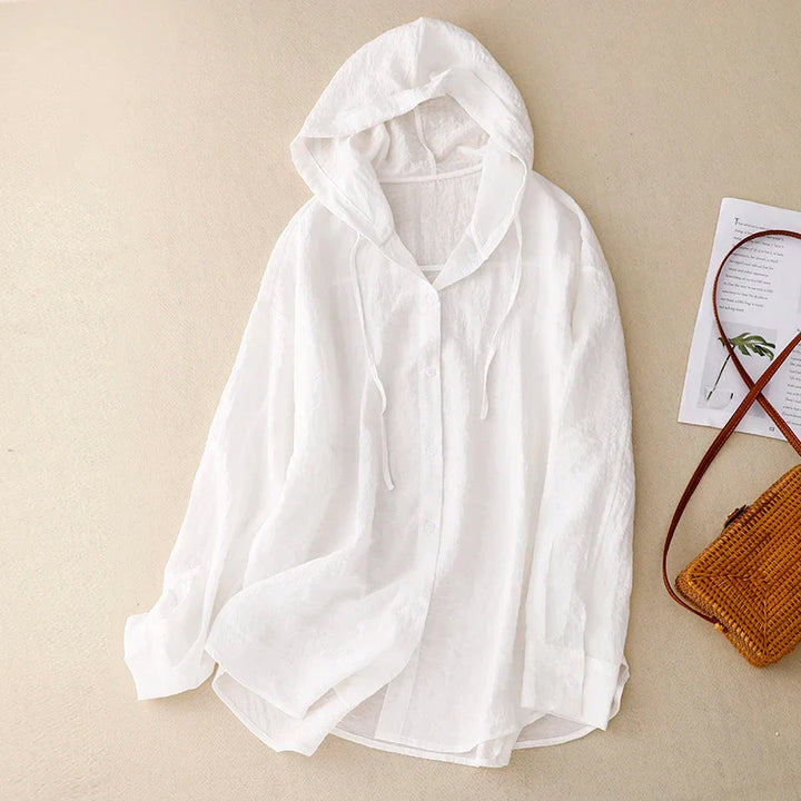 Blouse dames | Casual blouse met capuchon