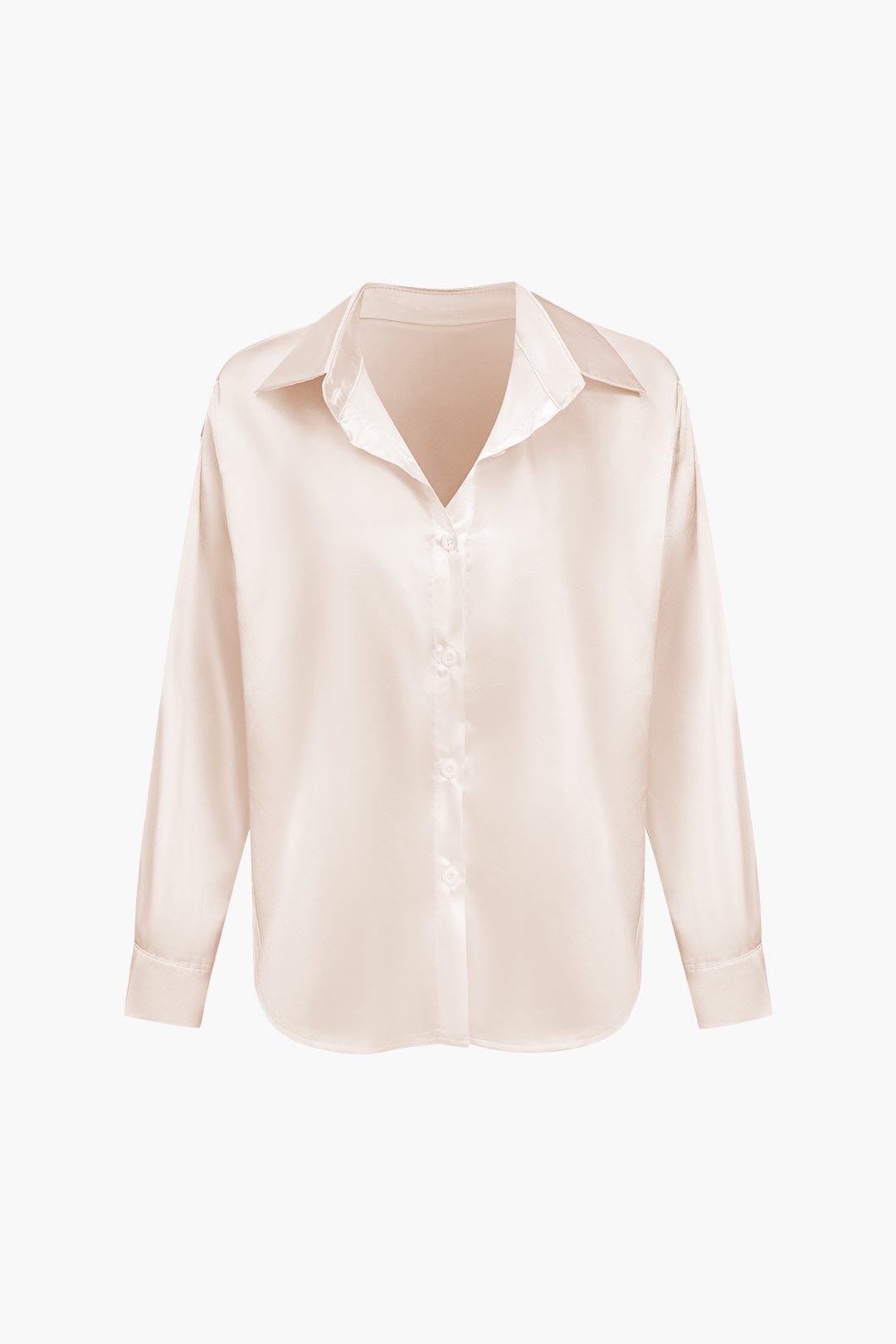 Blouse dames | Elegante blouse met satijn look en lange mouw