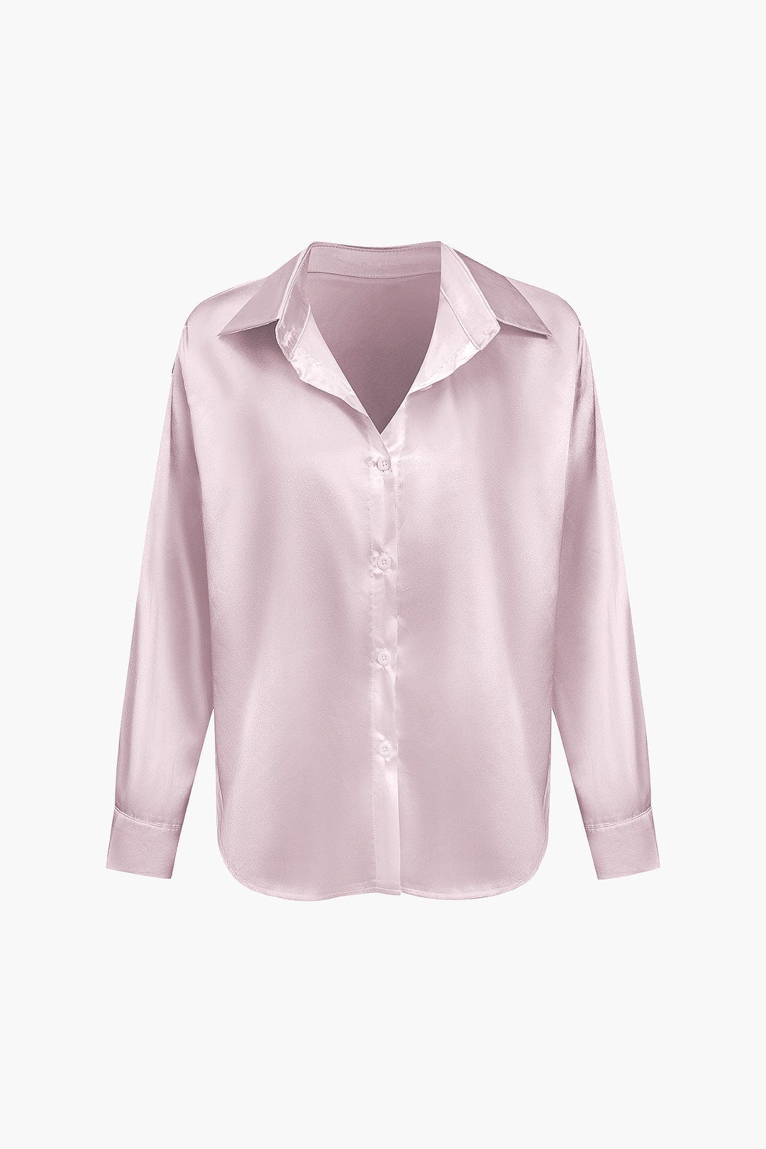 Blouse dames | Elegante blouse met satijn look en lange mouw
