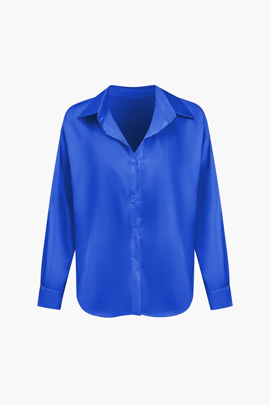 Blouse dames | Elegante blouse met satijn look en lange mouw