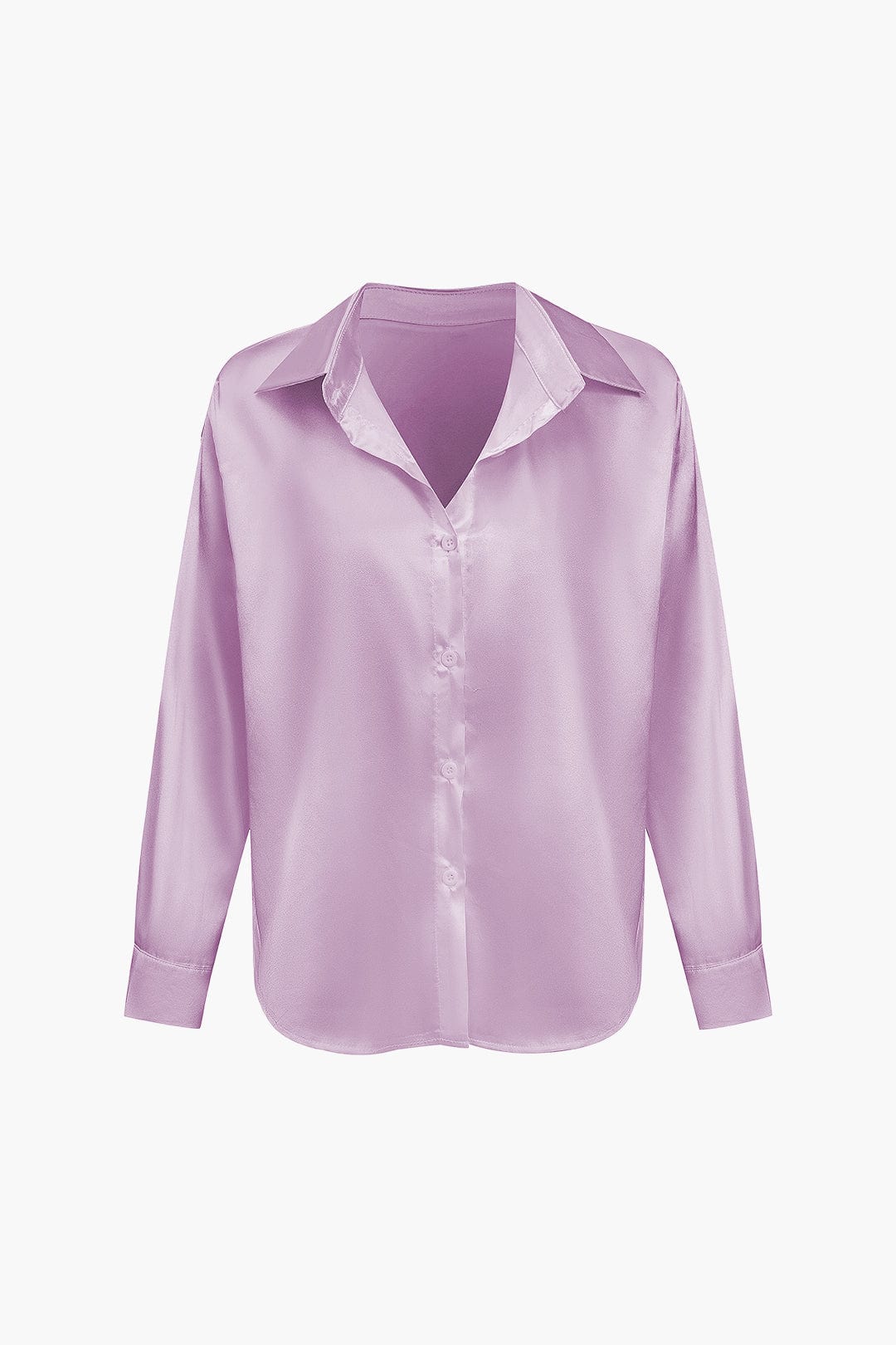 Blouse dames | Elegante blouse met satijn look en lange mouw