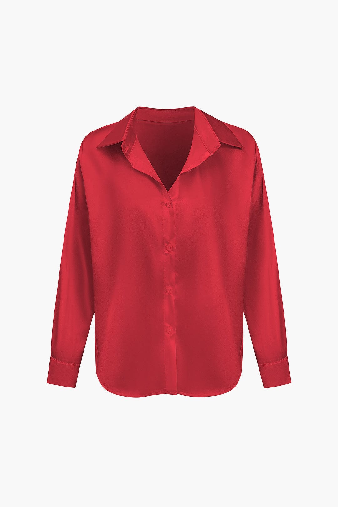 Blouse dames | Elegante blouse met satijn look en lange mouw